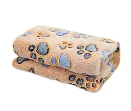 Плед для тварин Soft Flannel Fleece Dog Blanket Paw 50х75 см Коричневий