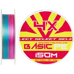 Шнур Select Basic PE Multicolor 150m 2.5/0.24mm 40lb/18.2kg