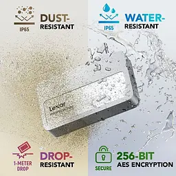 Зовнішній SSD накопичувач Lexar SL400 with Hub 1TB Black [LSL400S001T-RNBNG] [141120] - мініатюра 6