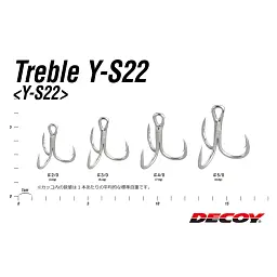 Трійник Decoy Y-S22 #2/0 (8 шт/уп) - мініатюра 2