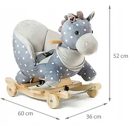 Конячка-качалка з коліщатками KiderKraft Grey - мініатюра 5