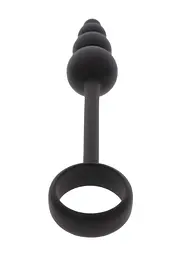 Анальна пробка з ерекційним кільцем ToyJoy Anal Plug Penis Ring, 22 см (чорний) - мініатюра 3
