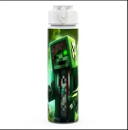Пляшка для води Minecraft з трубочкою , 750 мл 
