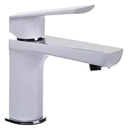 Змішувач для умивальника Topaz Lexi TL 21201-H57-CW cartridge D35 білий/хром или( TL 21201-H57-W) Білий