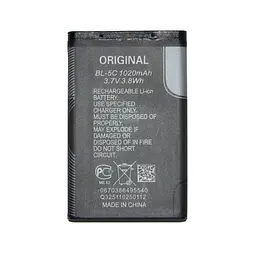 Батарея для телефону акумулятор для смартфона Original Bl-5C 1020 mAh 3.7V 3.8Wh - мініатюра 4