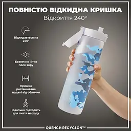 Пляшка для води ION8 1000 мл BPA Free Times To Drink (ЕКО пляшка) Camo (I8RF1000PICAMO) - мініатюра 4