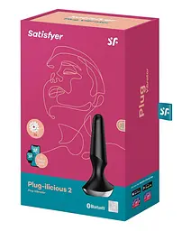 Анальна пробка Satisfyer Plug-ilicious 2, 14 см (чорний) - мініатюра 4