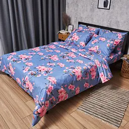 Комплект постільної білизни Moon&Star Микросатин Premium Blossom Sky Полуторний Євро 160х220 наволочки 2х70х70