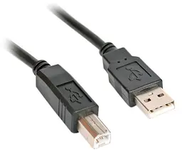 Кабель USB 2.0 AM-BM, 1.5 м, чорний