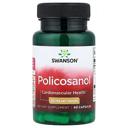 Полікозанол Swanson Policosanol 20 mg 60 капсул