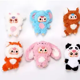 М'яка іграшка сюрприз у стилі Лабубу Baby Three Kawaii пухнастий брелок звірята 3й сезон - мініатюра 8