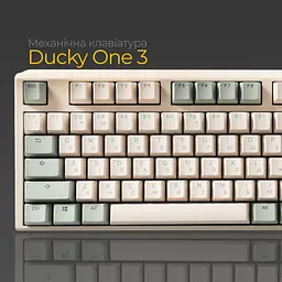 Клавіатура Ducky One 3 Cherry MX Red Matcha Cream DKON2108-RUAPXМAEGGC1 UA [126106] - мініатюра 7