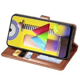 Шкіряний чохол-книжка Getman Gallant (PU) для Xiaomi Mi 11 Коричневий - мініатюра 4