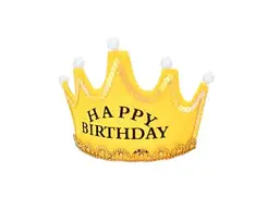 Аксесуар для волосся METR корона жовтий HAPPY BIRTHDAY FG231106025P