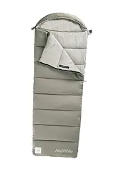 Спальник Naturehike M400 (CNK2350WS023) +1°C - з капюшоном - лівий - зелений