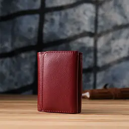 Компактний жіночий гаманець із натуральної шкіри ST Leather 23073 бордовий - мініатюра 10