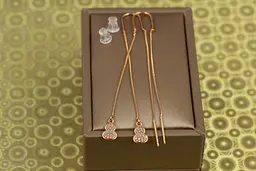 Сережки Xuping Jewelry протяжки сніговик 7.5 см золотисті