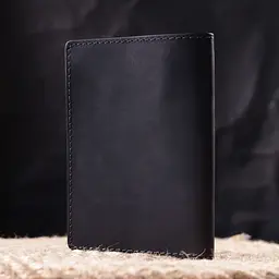 Стильна обкладинка на паспорт у вінтажній шкірі Карта Grande Pelle 16770 чорна - мініатюра 8