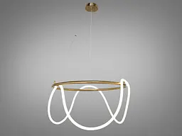 Люстра стельова LED Diasha SY9752-D800GAB 4100K Ropelight, 48W, бронза, для великої кімнати, коридору, вітальні, спальні - мініатюра 3