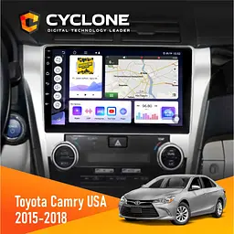 Штатна магнітола Toyota Camry 2015-2018 USA Cyclone C10-011 4x64, DSP Cyclone (НФ-00005307)