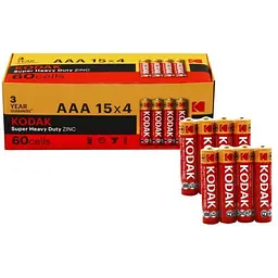 Батарейка Kodak Super Heavy Duty AAA/R3 60шт/уп (16887168416)