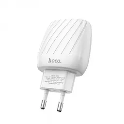 Зарядне мережове HOCO C78A Highway 2USB 2.4A Lightning Білий - мініатюра 7
