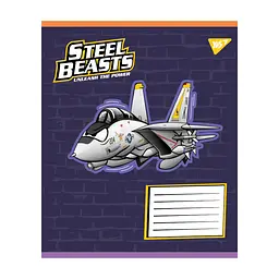 Зошит Yes Steel Beasts А5 12 аркушів лінія (767710), в асортименті - мініатюра 5