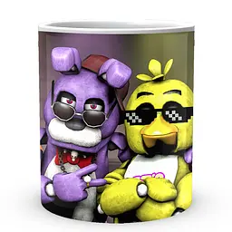 Кухоль GeekLand Five Nights At Freddys П'ять ночей з Фредді Аніматроніки в костюмах FN.02.390 330 мл білий - мініатюра 2