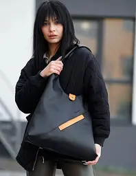 Сумка жіноча Sambag HOBO M чорний 35 х 40 х 8 см (53200129) - мініатюра 2