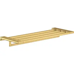 Полиця з тримачем для рушників Hansgrohe AddStoris 63.0/64.8 x 24.8 см Polished Gold Optic 41751990, Золотий