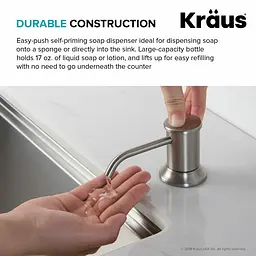 Дозатор для миючого засобу Kraus KSD-80CH, Хром - мініатюра 7