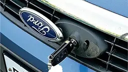Емблема решітки Ford Синій + Хром 104х42 мм (під ключ) FO30-303-1 NTP - мініатюра 6