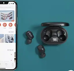 Навушники бездротові Lenovo TWS XT91 Thinkplus Live Pods чорні - мініатюра 6