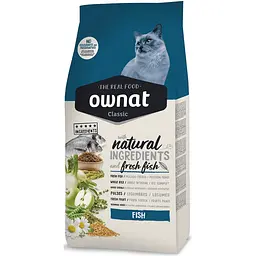 Сухий корм Ownat Classic Fish для дорослих котів, з рибою, 4 кг