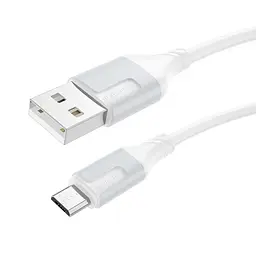 Кабель для заряджання USB Borofone BX101 Creator USB-MicroUSB 2.4A 1 м Білий