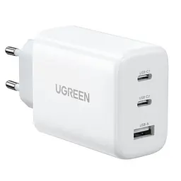 Зарядний пристрій адаптер живлення Ugreen CD275 65 W 3 port (90496) білий - мініатюра 5