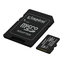 Карта пам'яті microSDXC, 128Gb, Kingston Canvas Select Plus, Class10 UHS-I U1 V10 А1, SD адаптер, до 150 МБ/с (SDCS3/128GB) - мініатюра 2