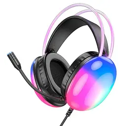 Навушники HOCO rich gaming headphones W109 RGB AUX+USB, 2m