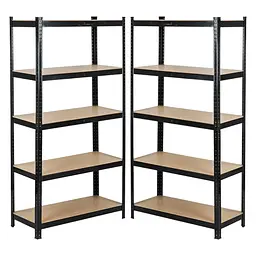 Стелаж 4P StrongShelf 180X90X40см чорний навантаження 175кг/полицю - мініатюра 1