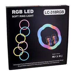 Кільцева лампа RGB LC-318 (Flower Type) 36 cm Чорний - мініатюра 2