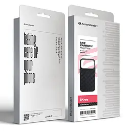 Карбоновый чехол для Apple iPhone 17 Pro, LikeCarbon2 MagCase, черный, тонкий защитный чехол-панель из поликарбоната с магнитами N52, MagSafe, противоударный, совместим с беспроводной зарядкой, приподнятые края для защиты камеры, ArmorStandart (ARM86258) - мініатюра 8