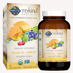 Вітаміни та мінерали Garden of Life MyKind Organics Chewable Vegan D3 50 мкг 30 таблеток Лимон-малина - мініатюра 2