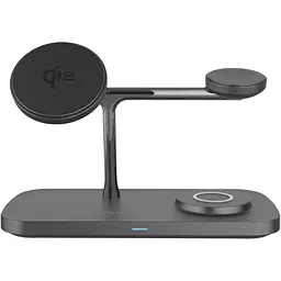 Бездротовий зарядний пристрій Proove Magnetic Field Pro 3in1 Qi2 Black (WSMP15002001) [131671]
