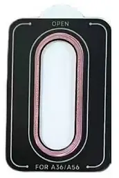 Захисне скло DK для Samsung Galaxy A36 A366 на камеру Lens Metal Ring Eagle Eye 020527 pink - мініатюра 2