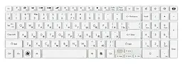 Клавіатура для ноутбука Gateway NV55S, NV57H, NV75S, NV77H White, (No Frame)
