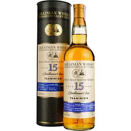 Виски Teaninich 15 Years Old Kokur Single Malt Scotch Whisky, в подарочной упаковке, 56,6%, 0,7 л