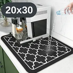 Антиковзаючий кухонний килимок 20×30 см — абсорбуючий для сушіння посуду та під кавоварку KT8001691