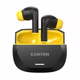 Навушники Canyon Hexagon 7 TWS ANC+ENC Wireless Charge Black/Yellow (CNS-TWS7BY)