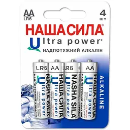 Батарейка НАША СИЛА LR6 Ultra Power 4 на блістері 3022 (6922363162130)