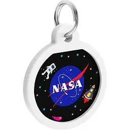 Адресник для собак і котів Waudog Smart ID з QR паспортом NASA, S, діаметр 25 мм - мініатюра 4